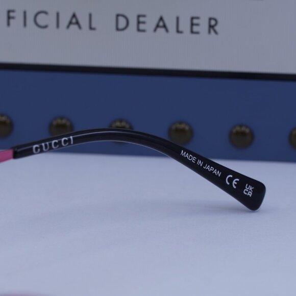 Gucci GG1853O 003 Cat Eye Eyeglasses - Fuchsia with GG Pattern 54mm - Picture 7 of 10